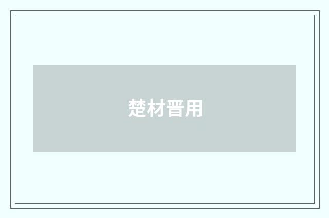 楚材晋用