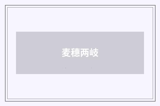 麦穗两岐