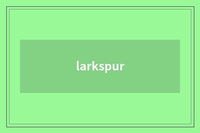 larkspur
