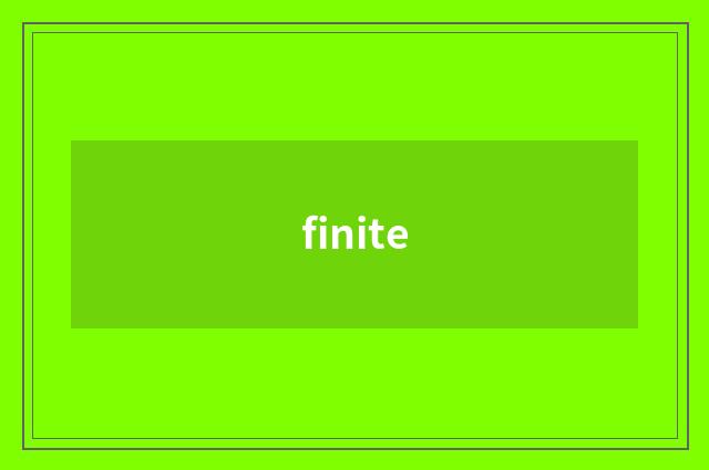 finite