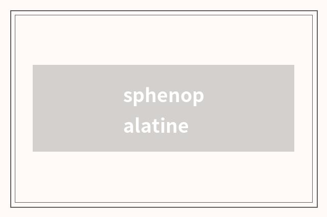 sphenopalatine