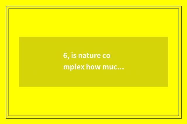 6, is nature complex how much is floor price?