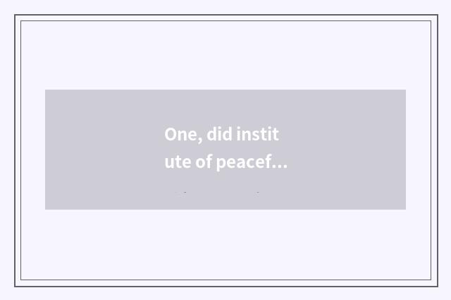 One, did institute of peaceful wave finance and economics admit fractional line