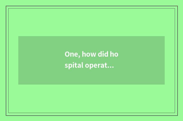 One, how did hospital operation game just begin to play?
