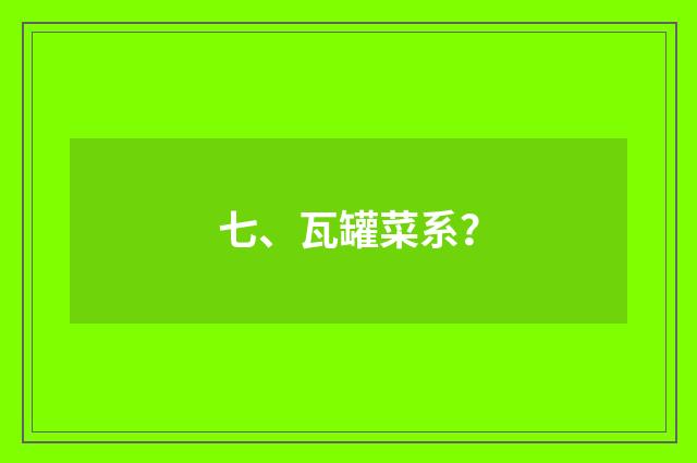 七、瓦罐菜系?