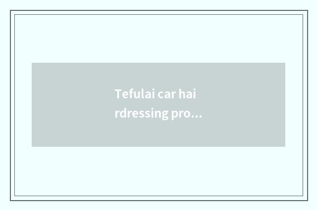 Tefulai car hairdressing project