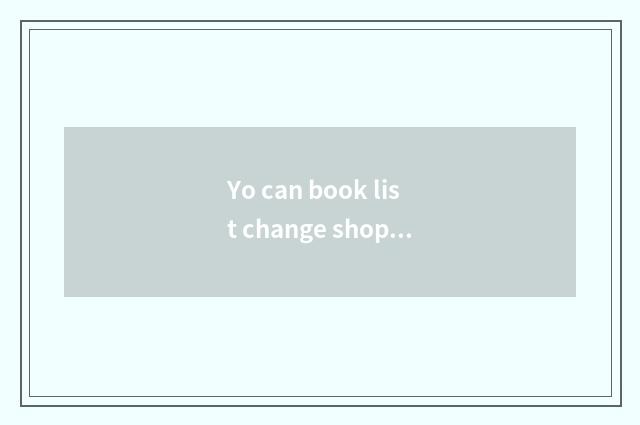 Yo can book list change shopwindow to sell goods?