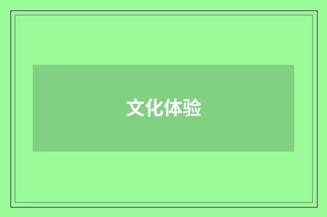文化体验
