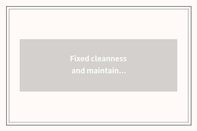Fixed cleanness and maintain home appliance facility