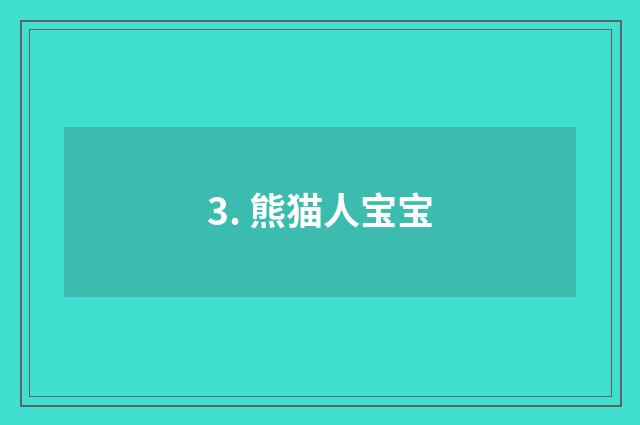3. 熊猫人宝宝