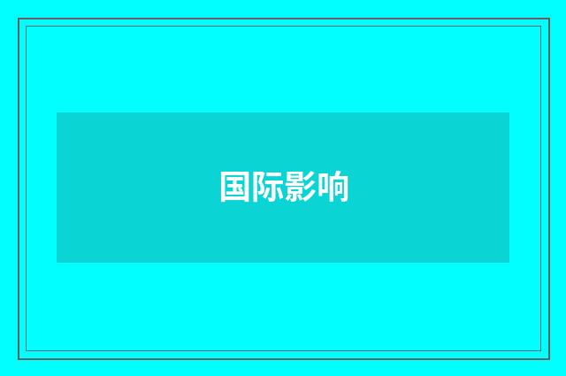 国际影响