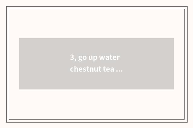3, go up water chestnut tea machine use measure?