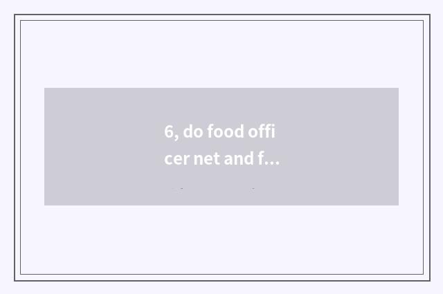 6, do food officer net and flagship store have what distinction?