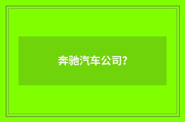 奔驰汽车公司?
