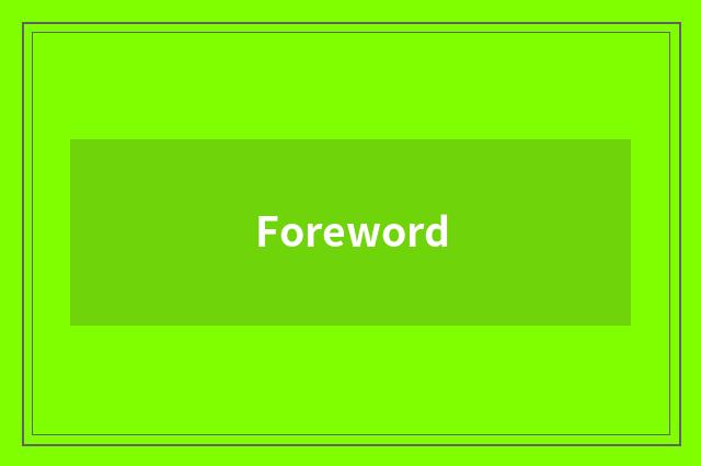 Foreword