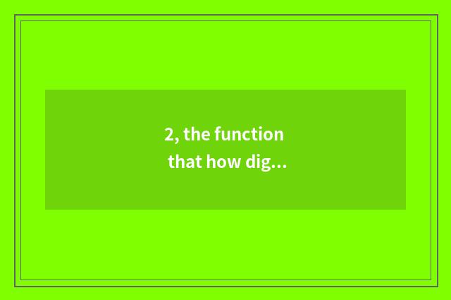 2, the function that how digital camera moves scorch?