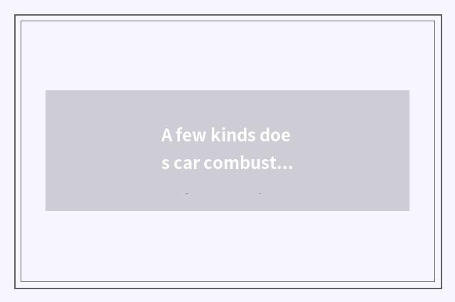 A few kinds does car combustion technology have?