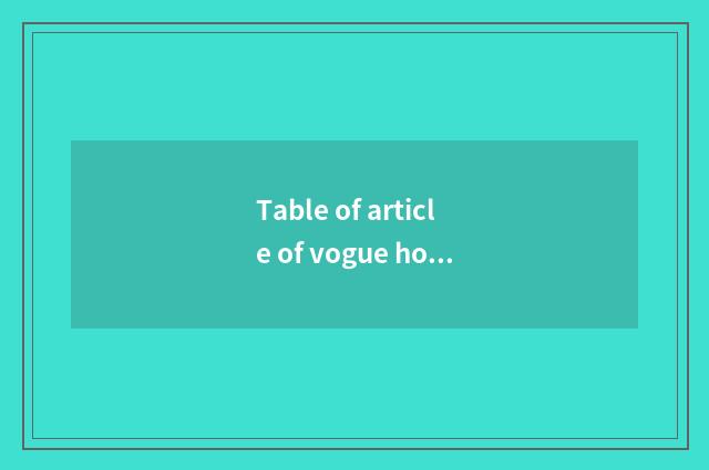 Table of article of vogue hot Mom?