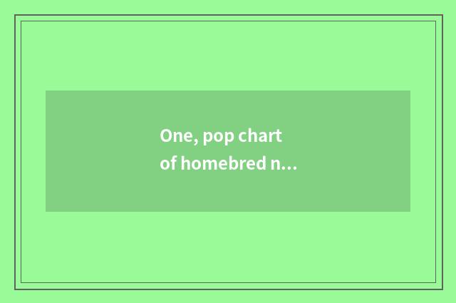 One, pop chart of homebred number camera?