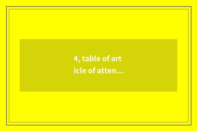 4, table of article of attention student mental health?