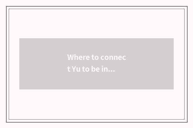 Where to connect Yu to be in?