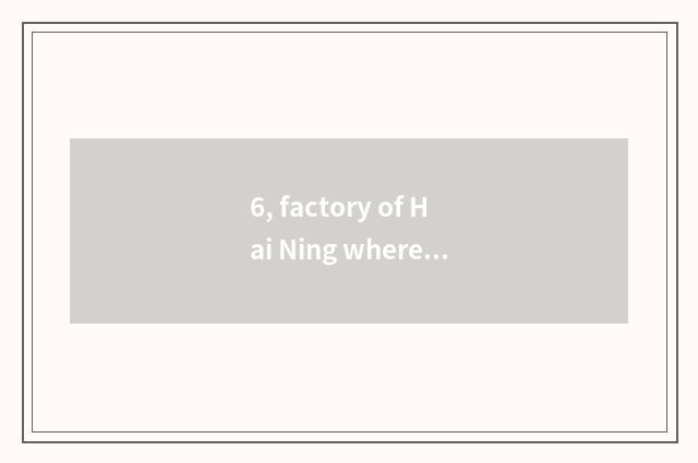 6, factory of Hai Ning where? Is factory of sea peaceful where much?