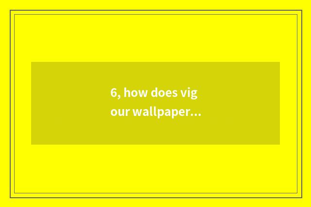 6, how does vigour wallpaper install dynamic wallpaper?