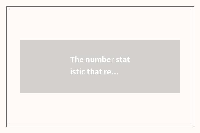 The number statistic that recreation encircles