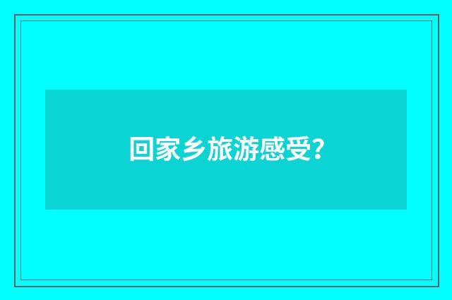 回家乡旅游感受？