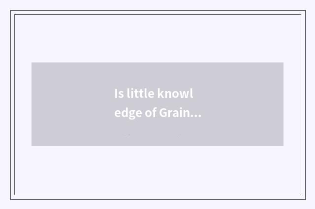 Is little knowledge of Grain Rain preserve one's health brief?