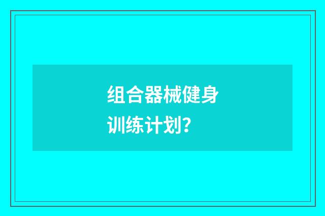 组合器械健身训练计划?