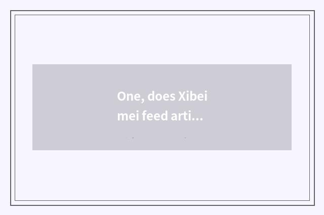 One, does Xibeimei feed artistic school how?
