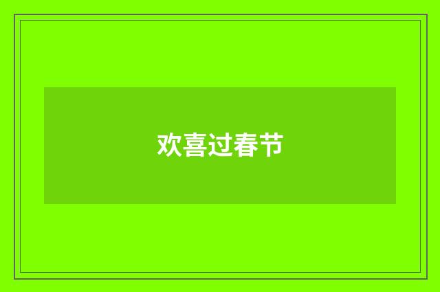 欢喜过春节