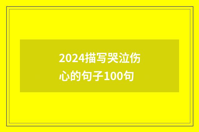 2024描写哭泣伤心的句子100句
