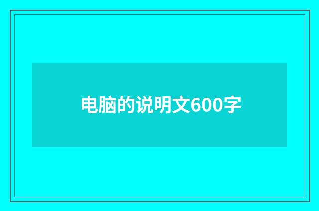电脑的说明文600字