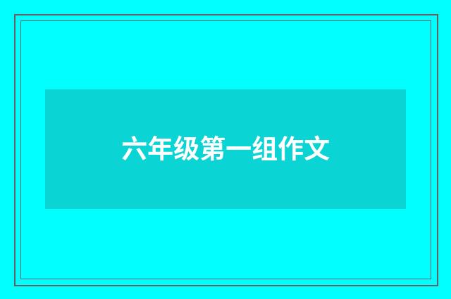 六年级第一组作文