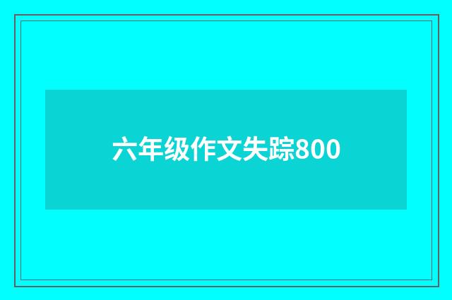 六年级作文失踪800
