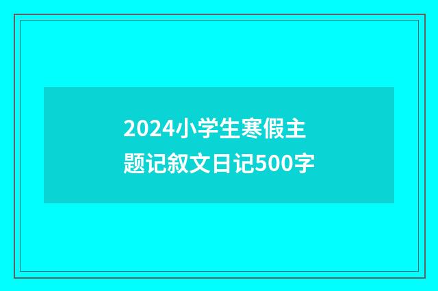2024小学生寒假主题记叙文日记500字