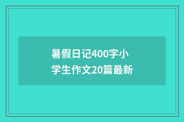 暑假日记400字小学生作文20篇最新