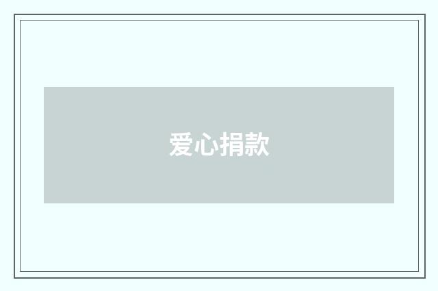爱心捐款