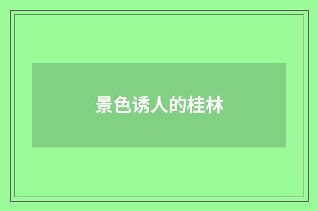 景色诱人的桂林