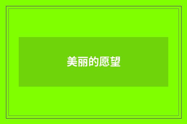 美丽的愿望