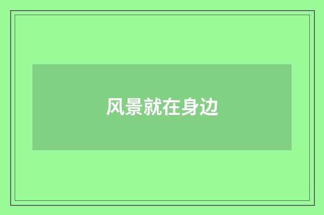 风景就在身边