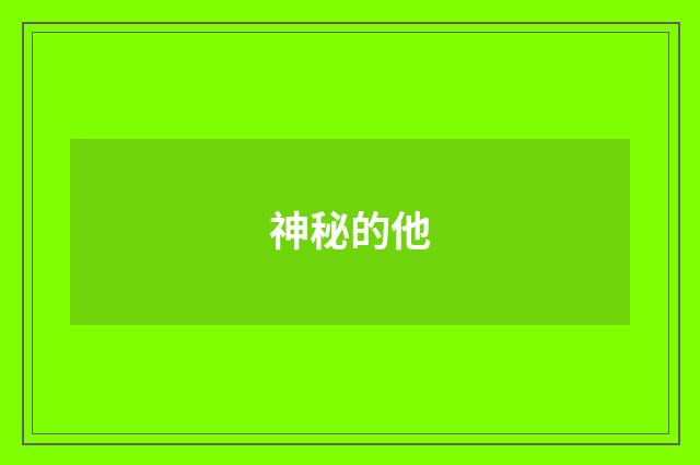 神秘的他