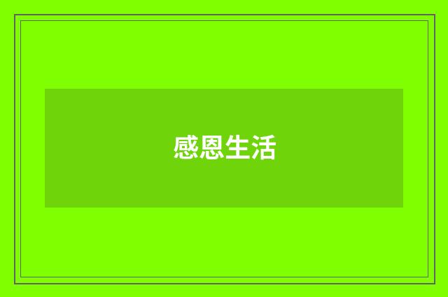 感恩生活