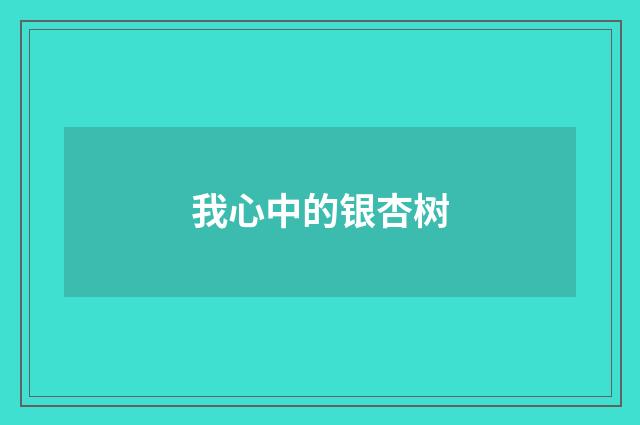 我心中的银杏树