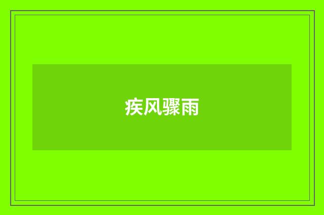 疾风骤雨