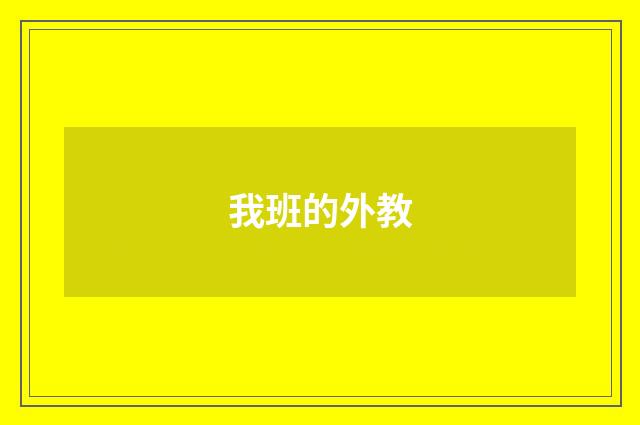 我班的外教