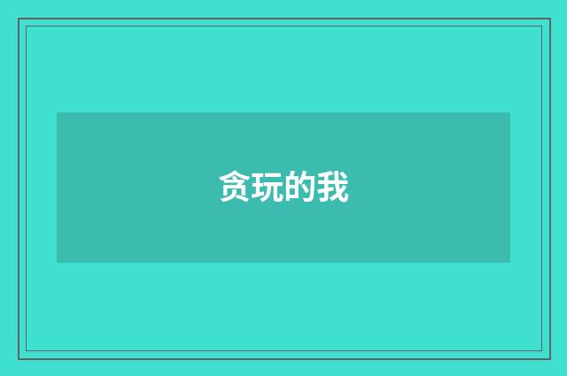 贪玩的我