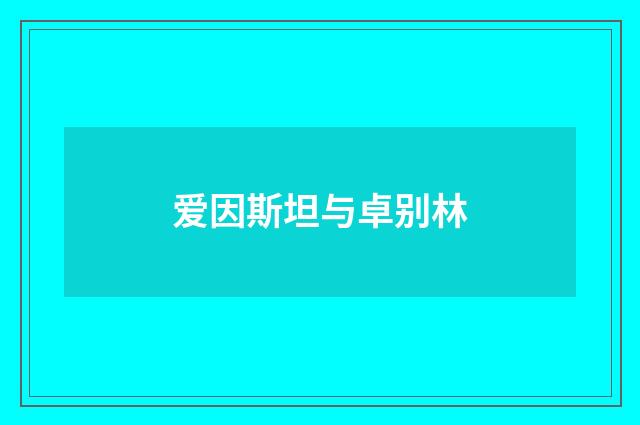 爱因斯坦与卓别林